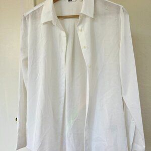 Uniqlo White Button-Down Shirt XS
